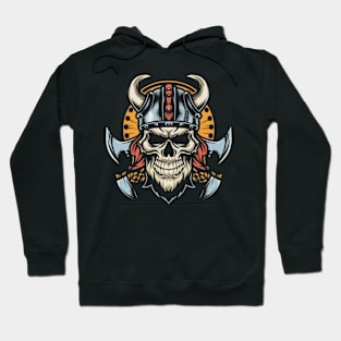 Vintage Vikings Skull Art Hoodie